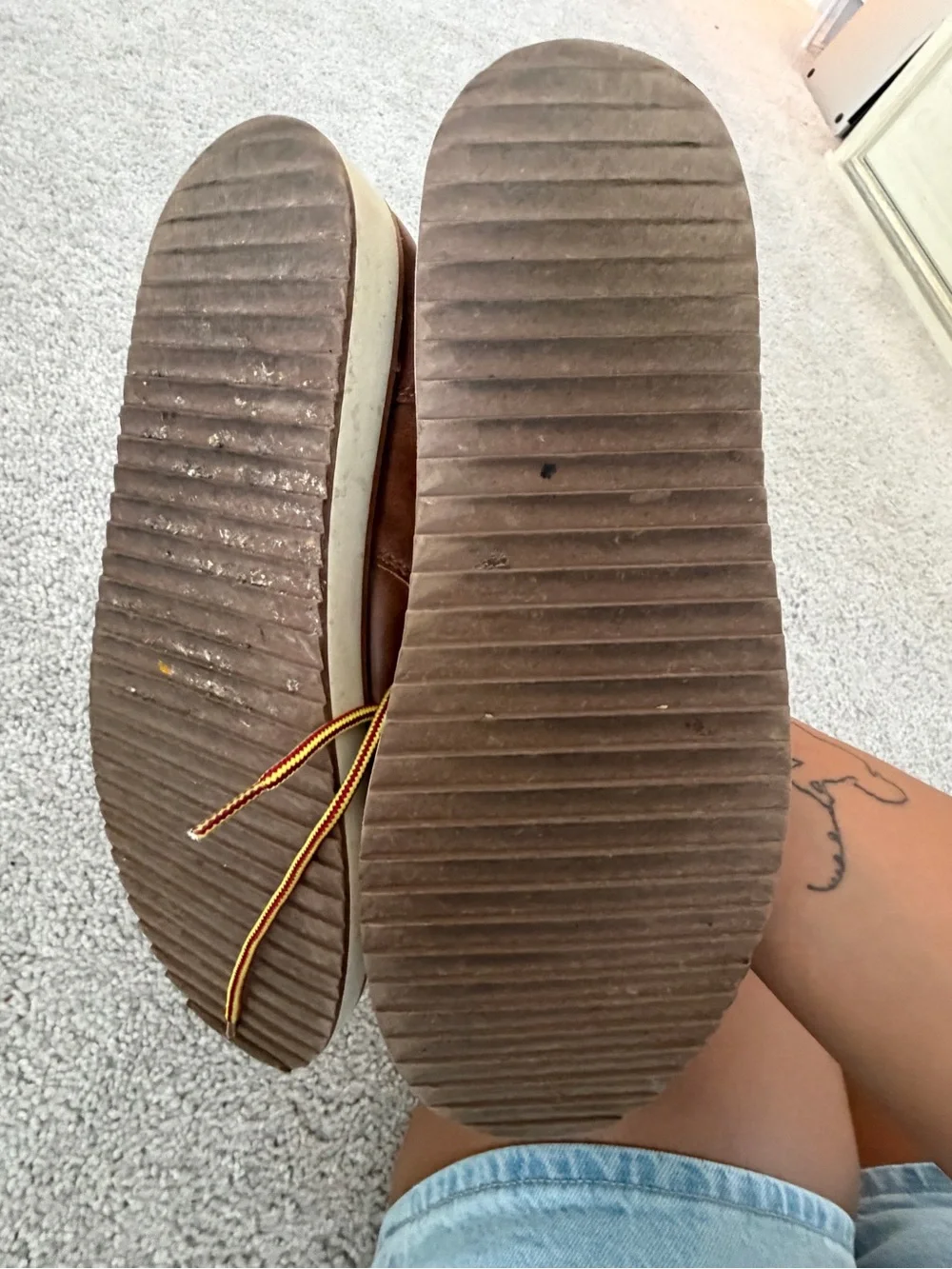 Old Navy Brown Leather Chukka Moc Toe Boots